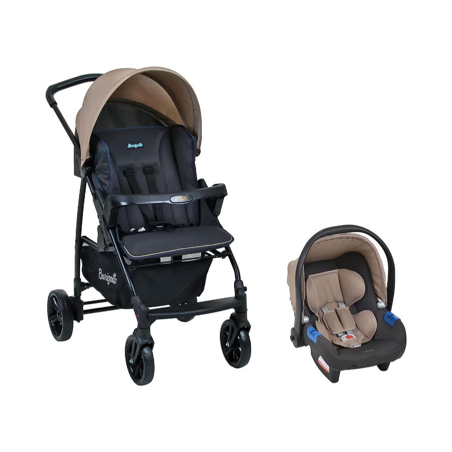 Carrinho de bebê Ecco System, Bege, Até 15 kg, Burigotto