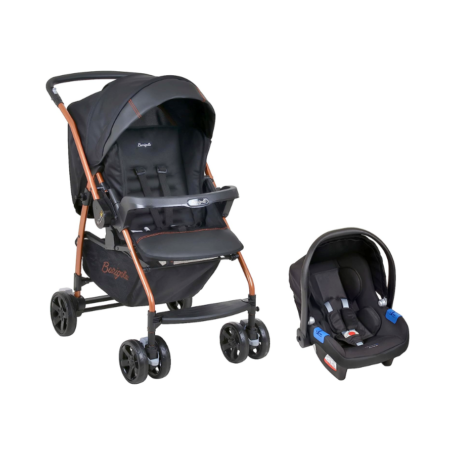 Carrinho de Bebê Ecco Travel System Preto Cobre, Burigotto