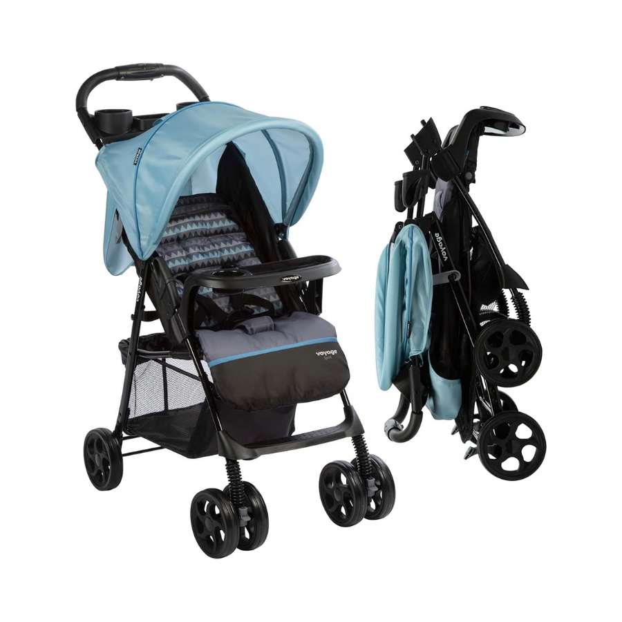 Carrinho Bebê Reclinável Moisés Até 15 Kg Azul, Spot Voyage