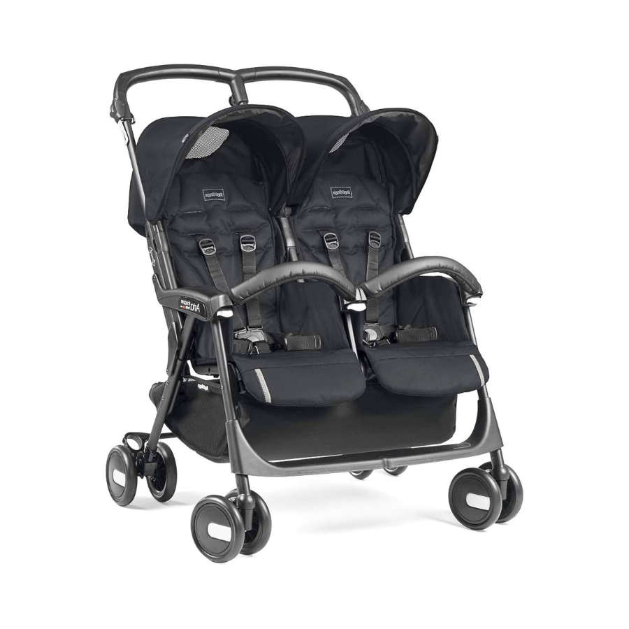 Carrinho de bebê Aria Shopper Twin, Peg Perego, Class Black, Burigotto