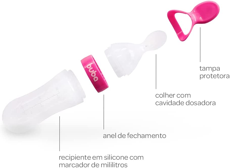 Colher Dosadora Para Bebês Rosa, Buba