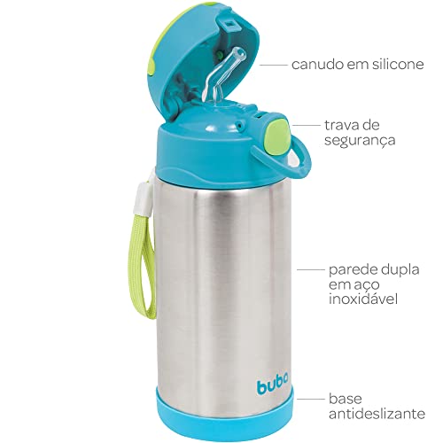 BUBA Garrafa Térmica Parede Dupla 400 Ml - Azul, Azul, Tamanho único