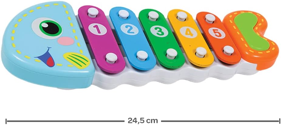 Brinquedo Musical Xilofone Peixinho, Colorido, Buba