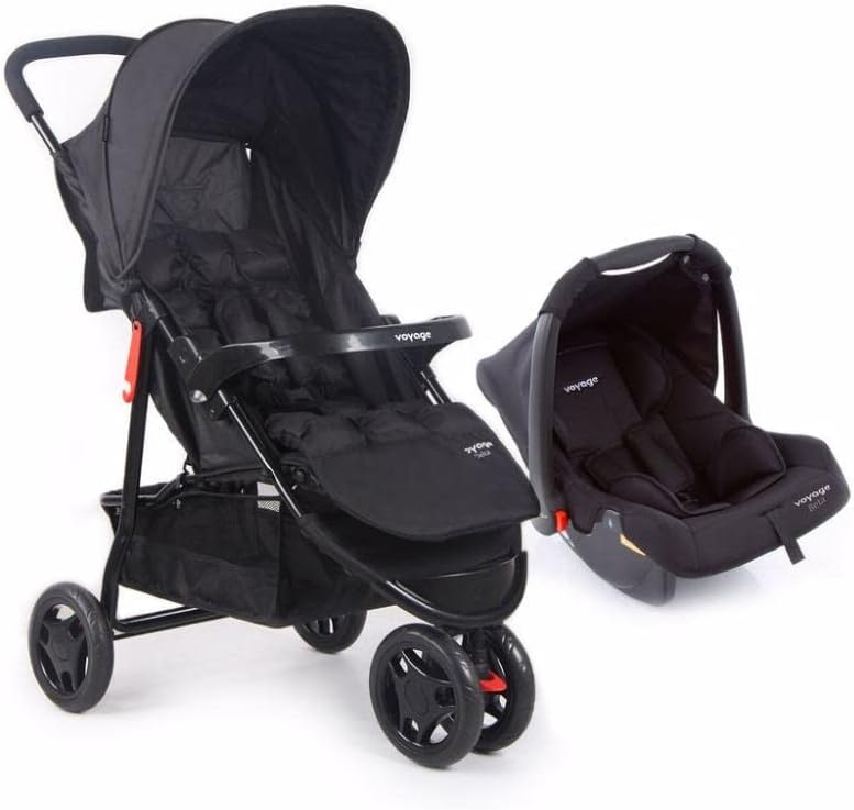 Carrinho de Bebe Travel System Delta Duo Pro Preto, Voyage