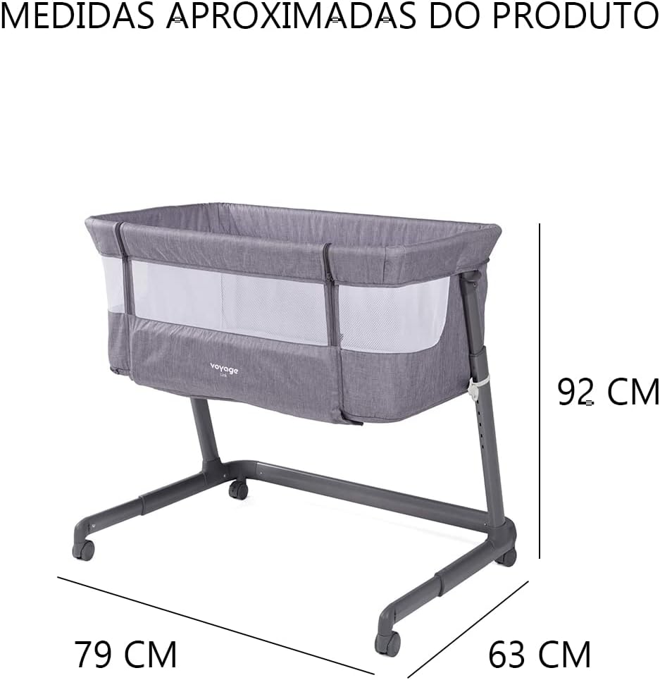 Berço Acoplável Co-bed Link Cinza, Voyage