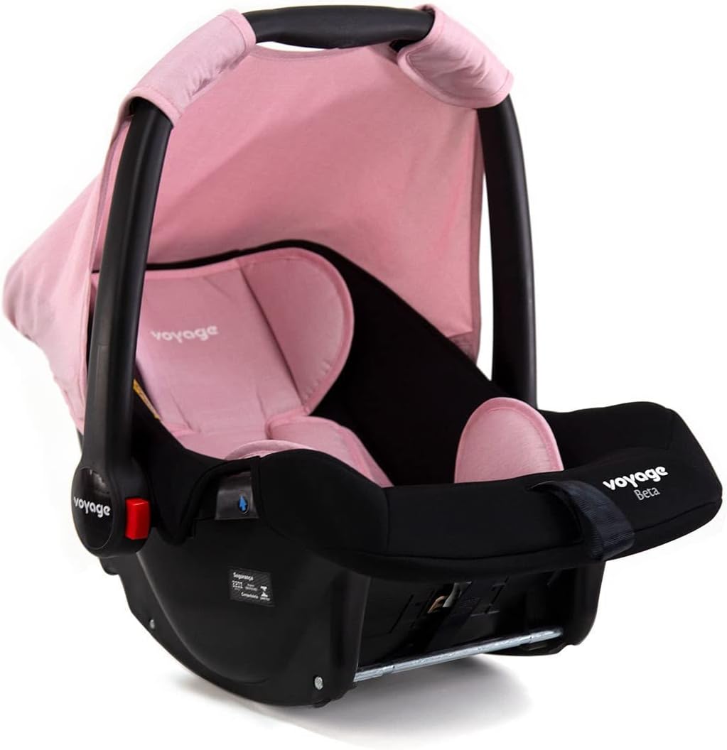 Carrinho com Bebê Conforto Delta Duo Pro Rosa Mescla, Voyage