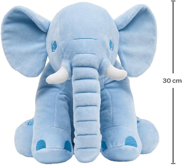 Elefantinho de Pelúcia 30cm Azul, Buba