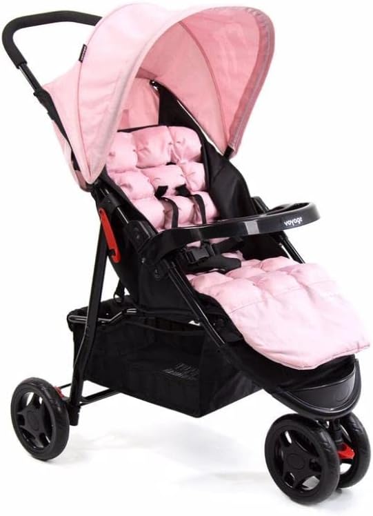 Carrinho De Passeio Para Bebê Delta Até 15kgs Rosa, Voyage