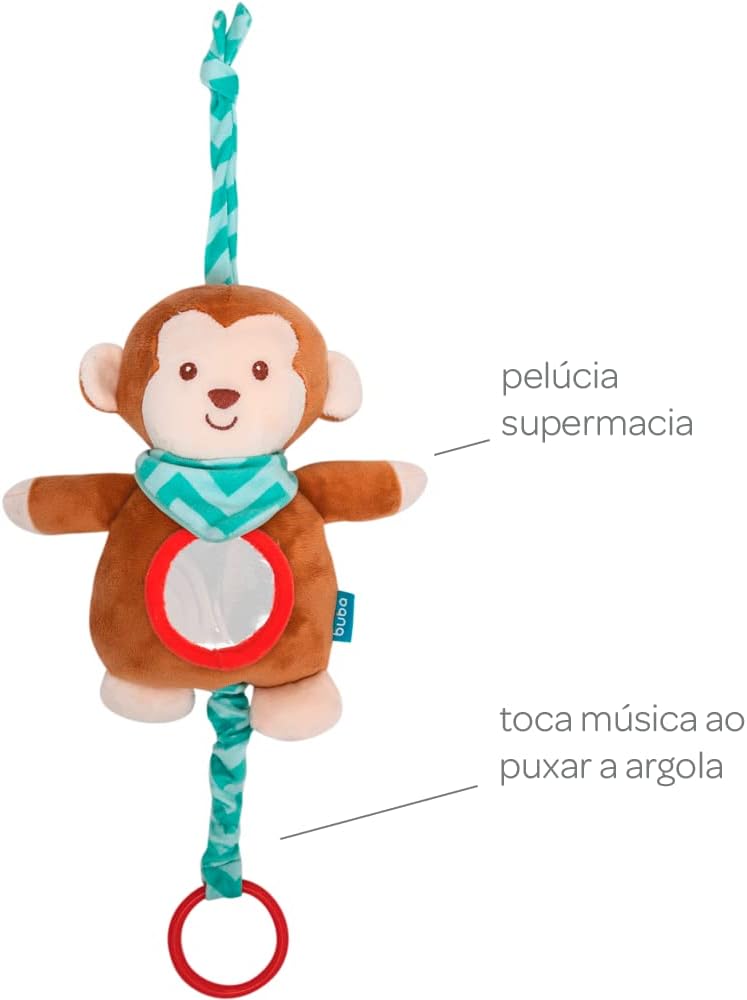 Macaquinho Musical Animal Fun Pelúcia, Buba