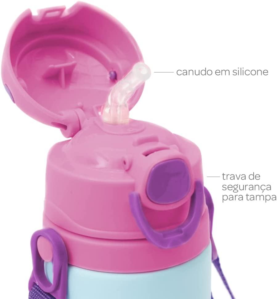 Garrafinha De Aluminio Animal Fun Unicórnio, Buba