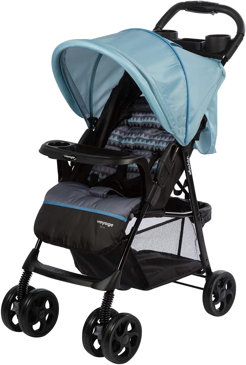 Carrinho Bebê Reclinável Moisés Até 15 Kg Azul, Spot Voyage