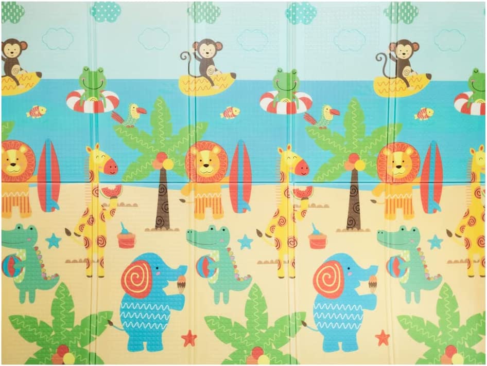 Tapete Dobrável Animais Praia 146x195cm, Buba