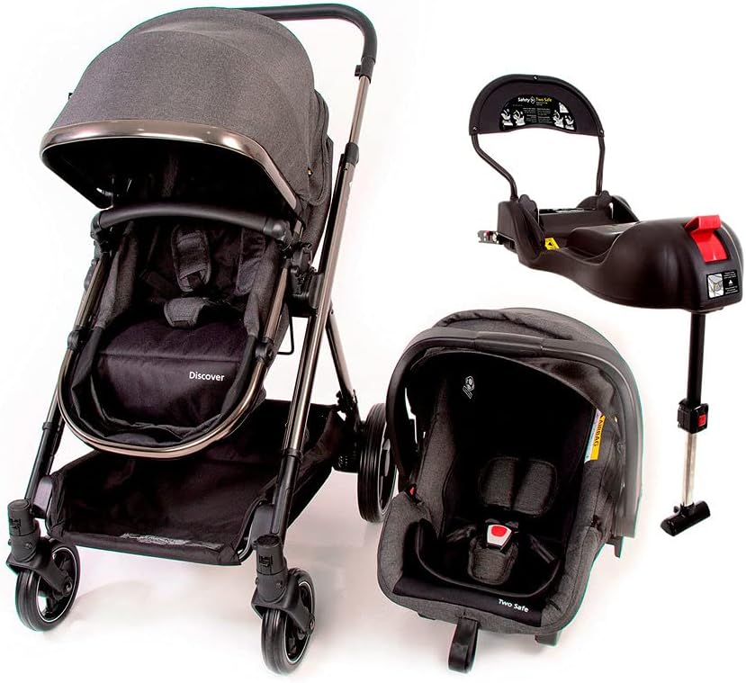 Carrinho de bebê Travel System Discover Trio Isofix Black, Safety 1st