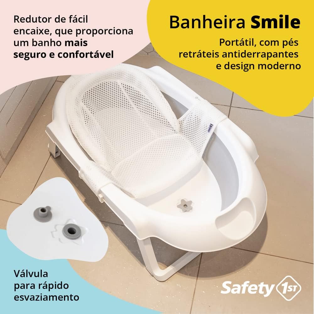 Banheira Smil Cinza,  Safety 1st