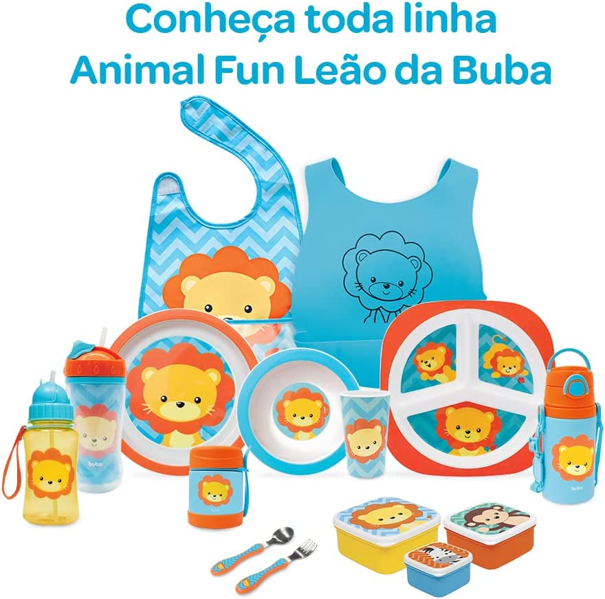 Garrafinha de Alumínio Animal Fun Leão, Buba