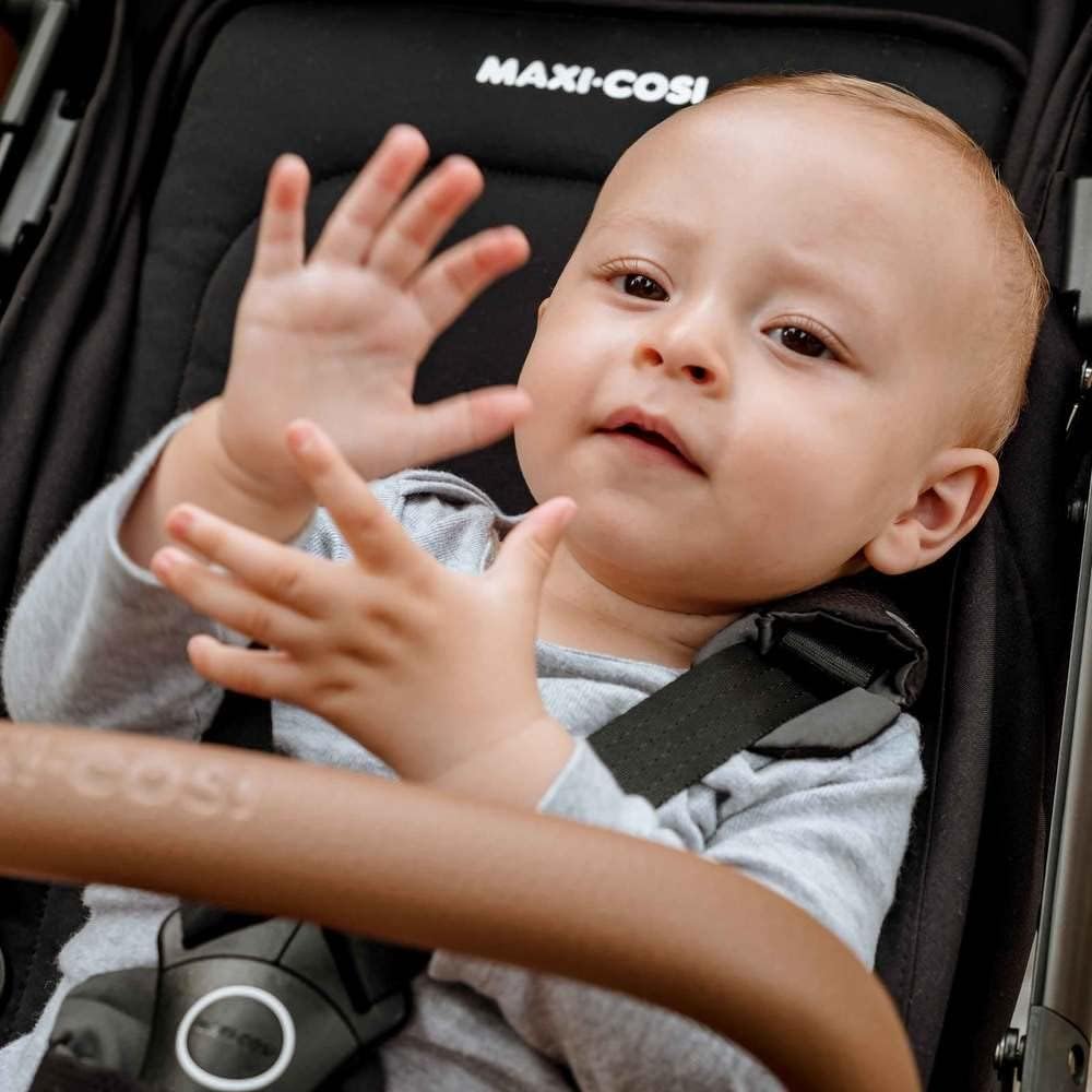 Carrinho de bebê Travel Eva Trio, Essential Black Champagne, Maxi-Cosi