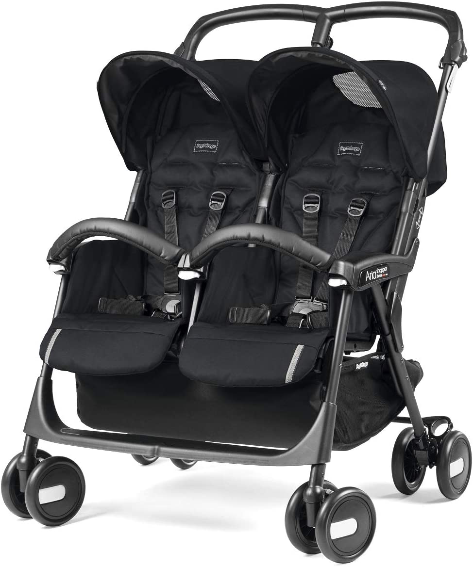 Carrinho de bebê Aria Shopper Twin, Peg Perego, Class Black, Burigotto