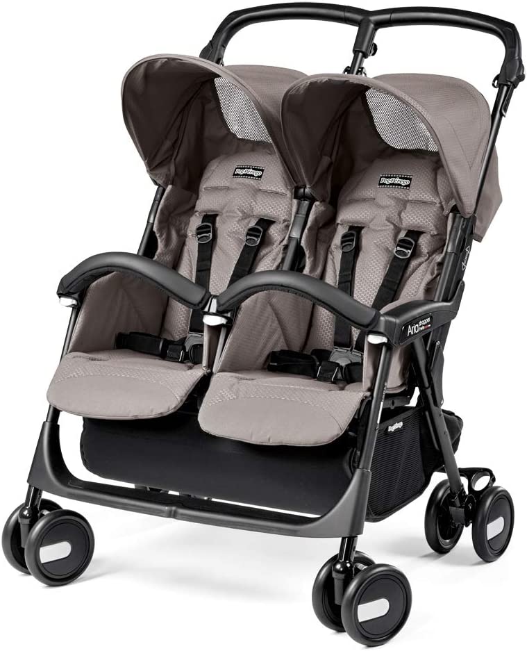 Carrinho de bebê Aria Shopper Twin, Mod Beige, Peg Perego, Burigotto