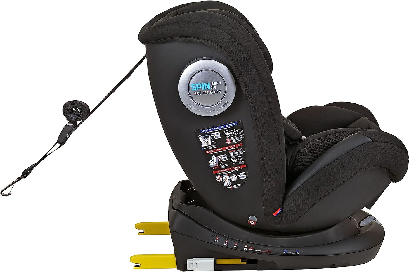 Cadeira para carro Spin Isofix, Preto, Burigotto