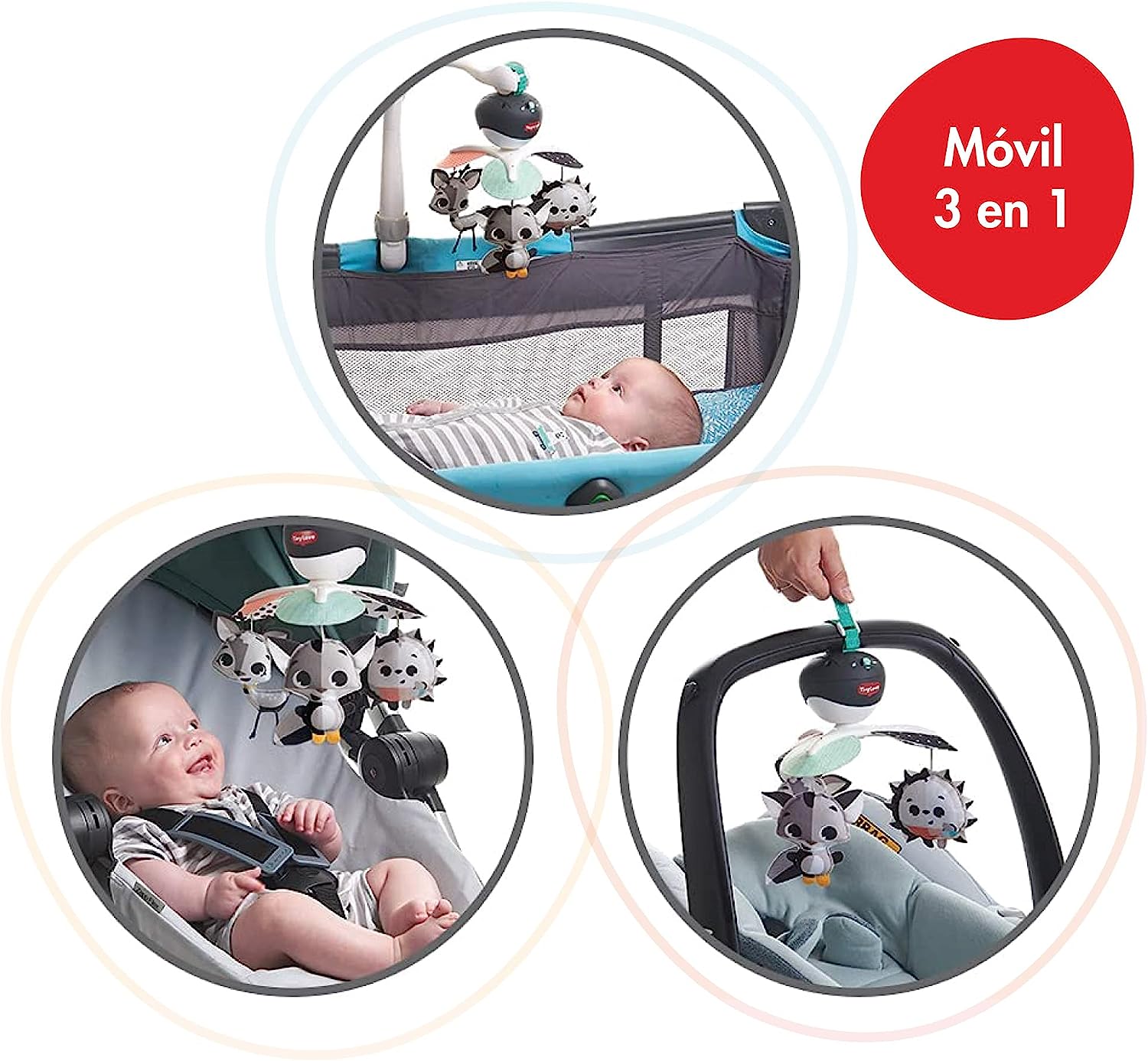 Móbile para berço e carrinho Take Along, Magical Tales, Tiny Love