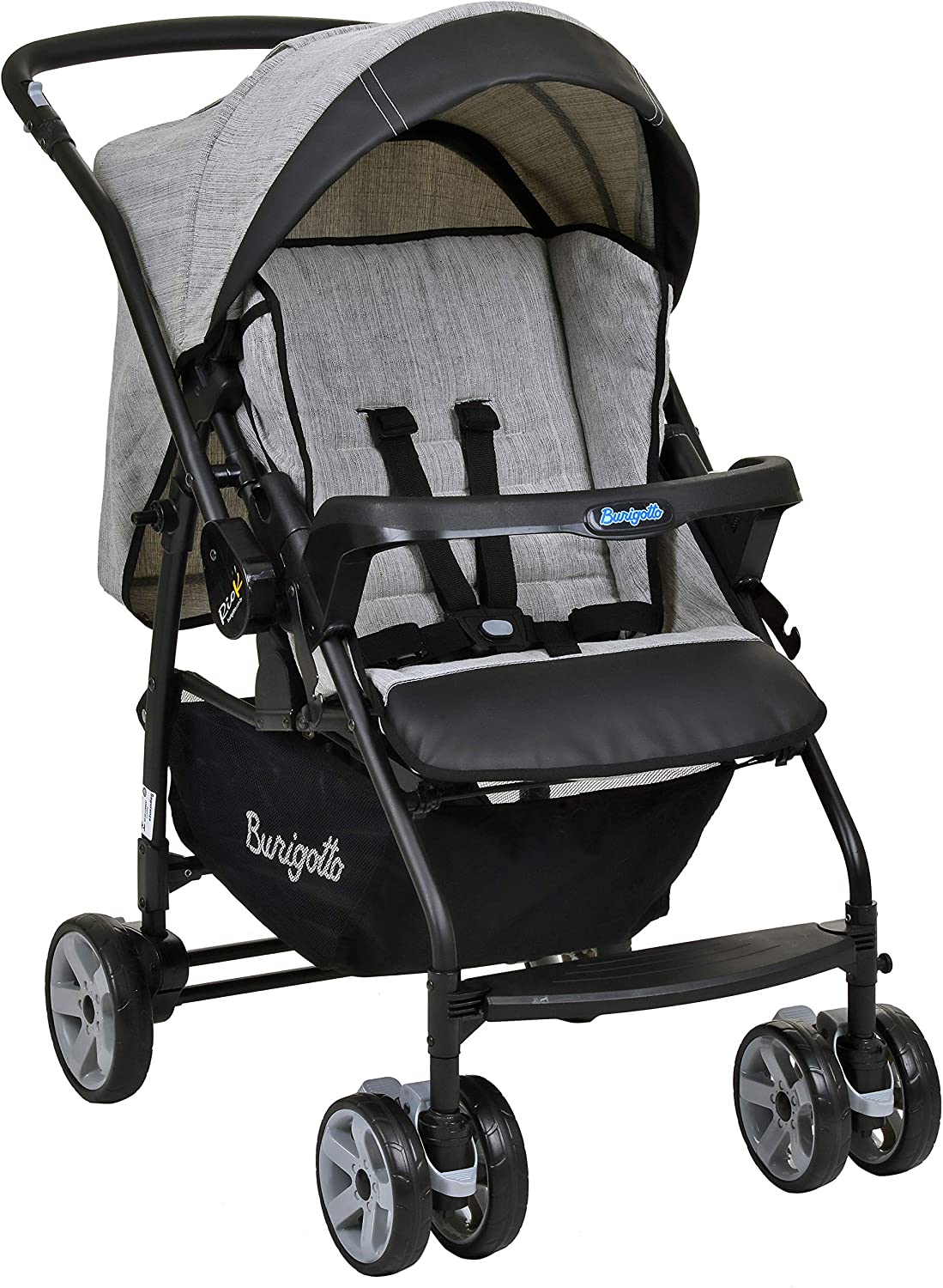 Carrinho Bebê Travel System Rio K Mesclado Preto, Burigotto