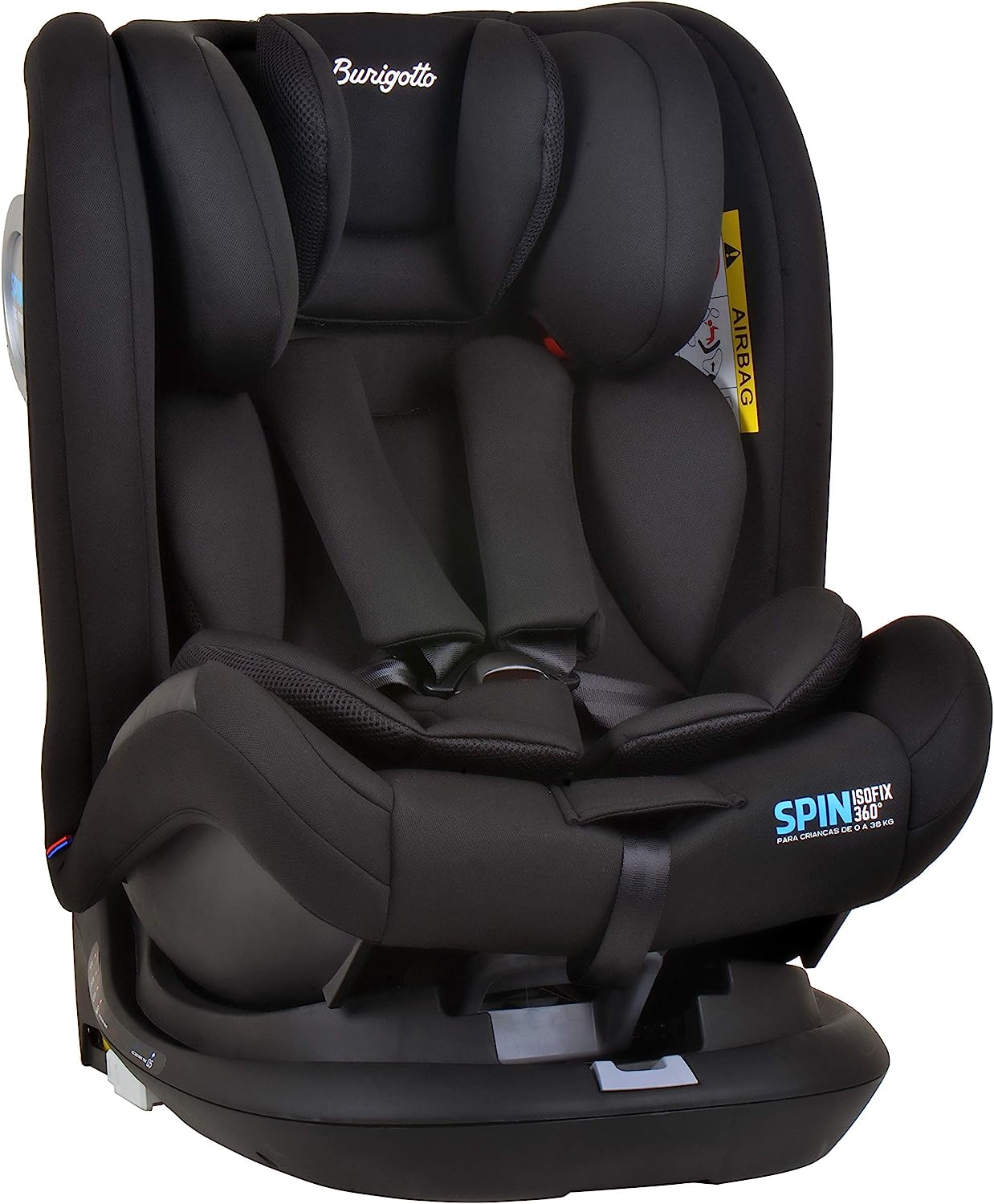 Cadeira para carro Spin Isofix, Preto, Burigotto