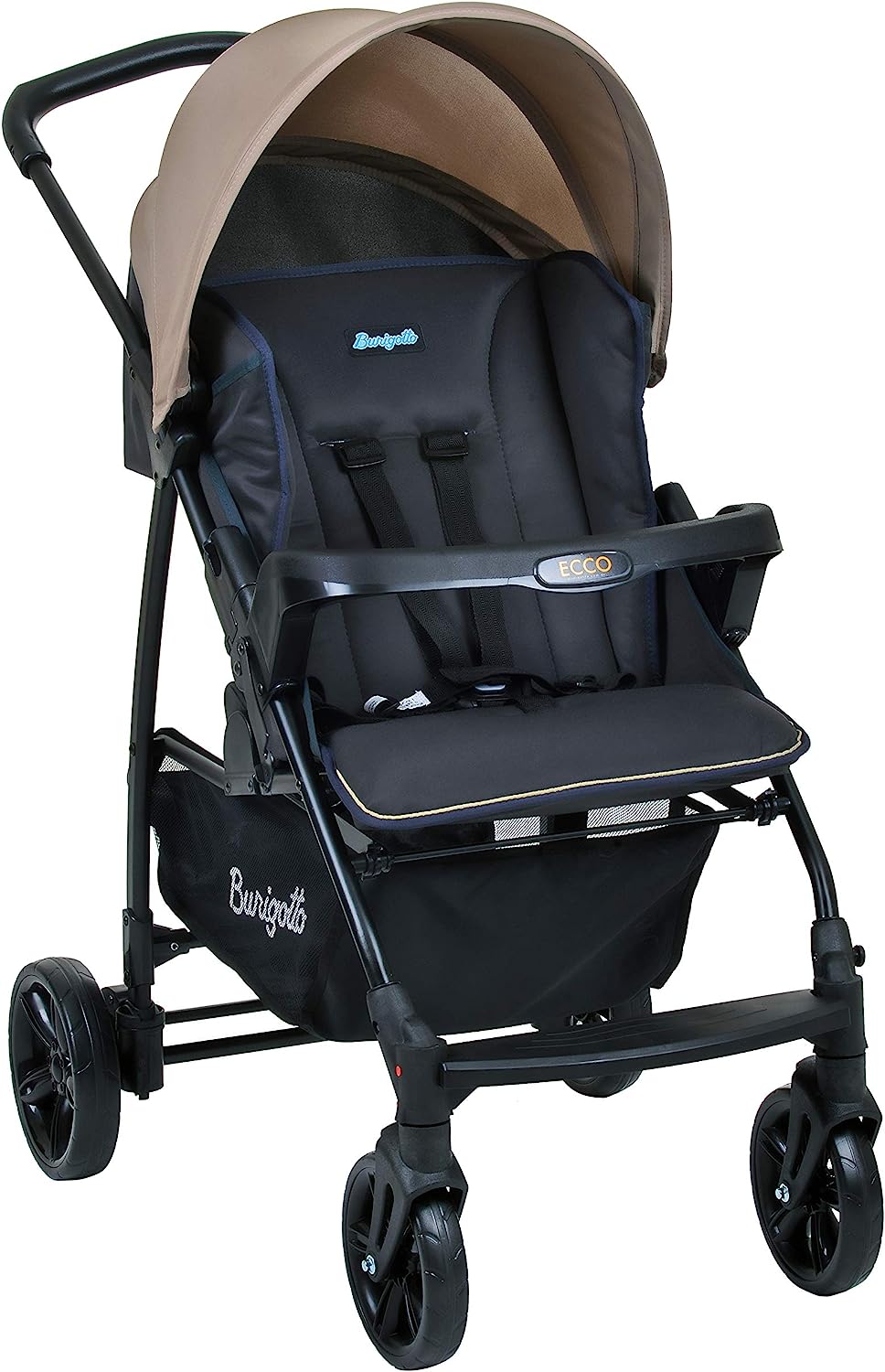Carrinho de bebê Ecco System, Bege, Até 15 kg, Burigotto