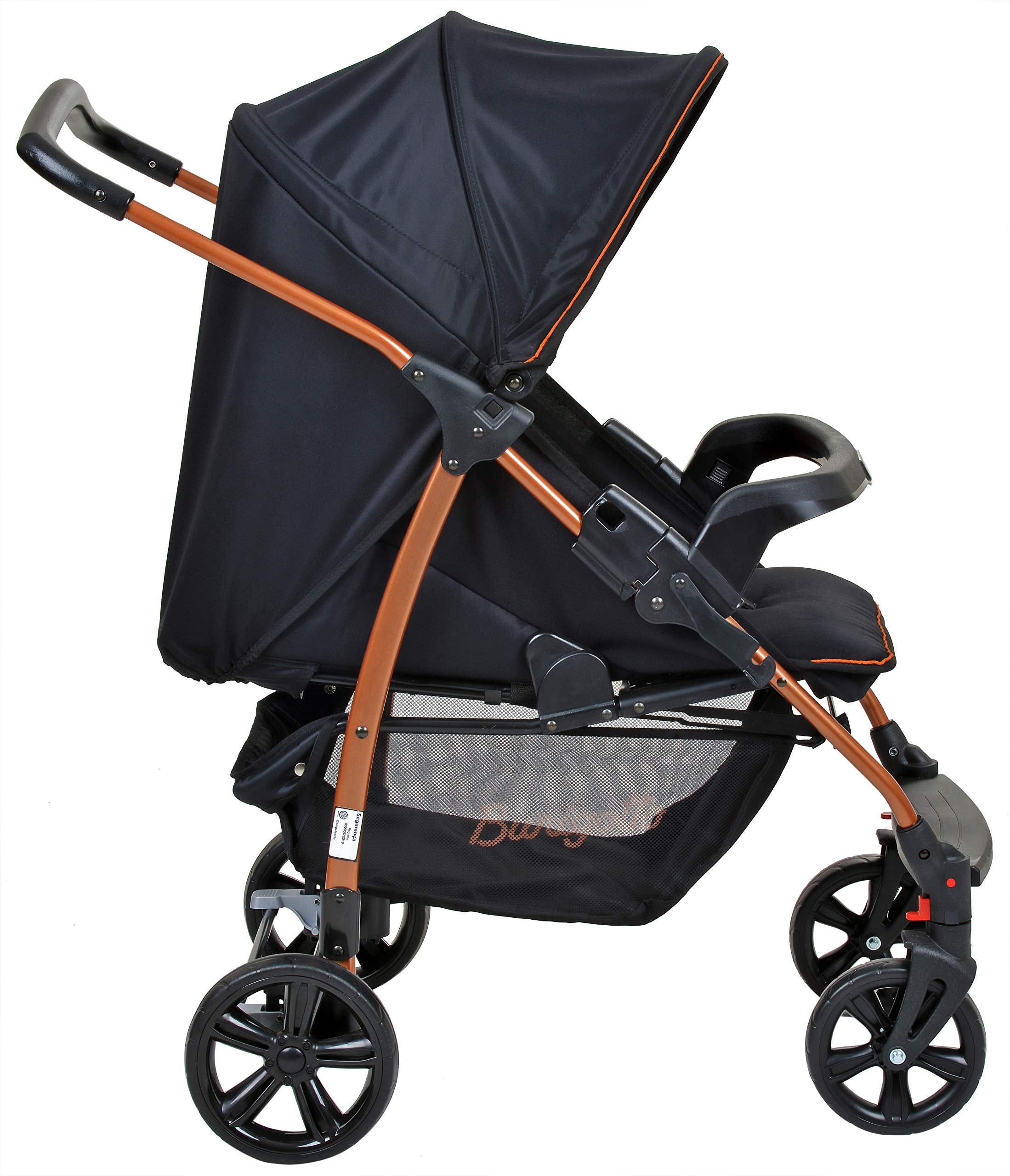 Burigotto Ecco Carrinho de Bebê, Preto, Até 15 kg