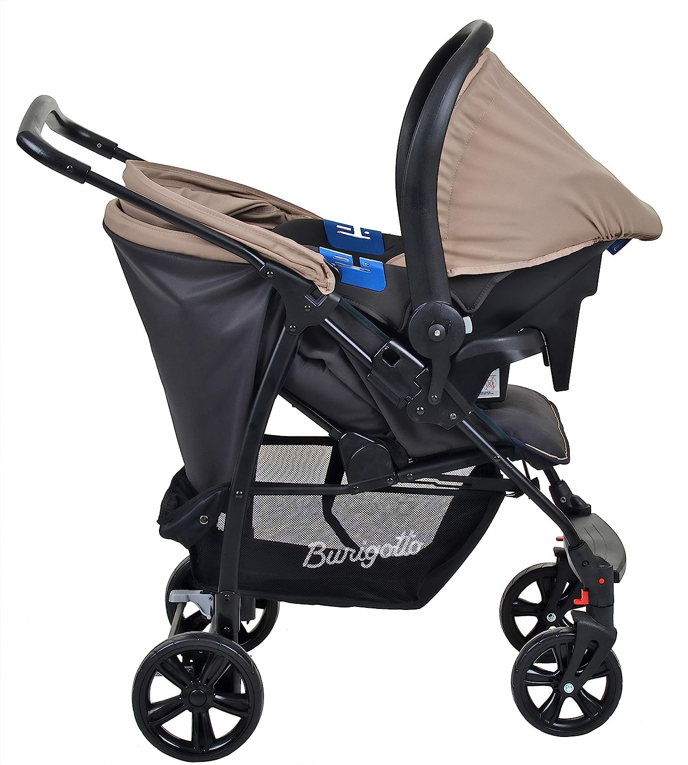 Carrinho de bebê Ecco System, Bege, Até 15 kg, Burigotto