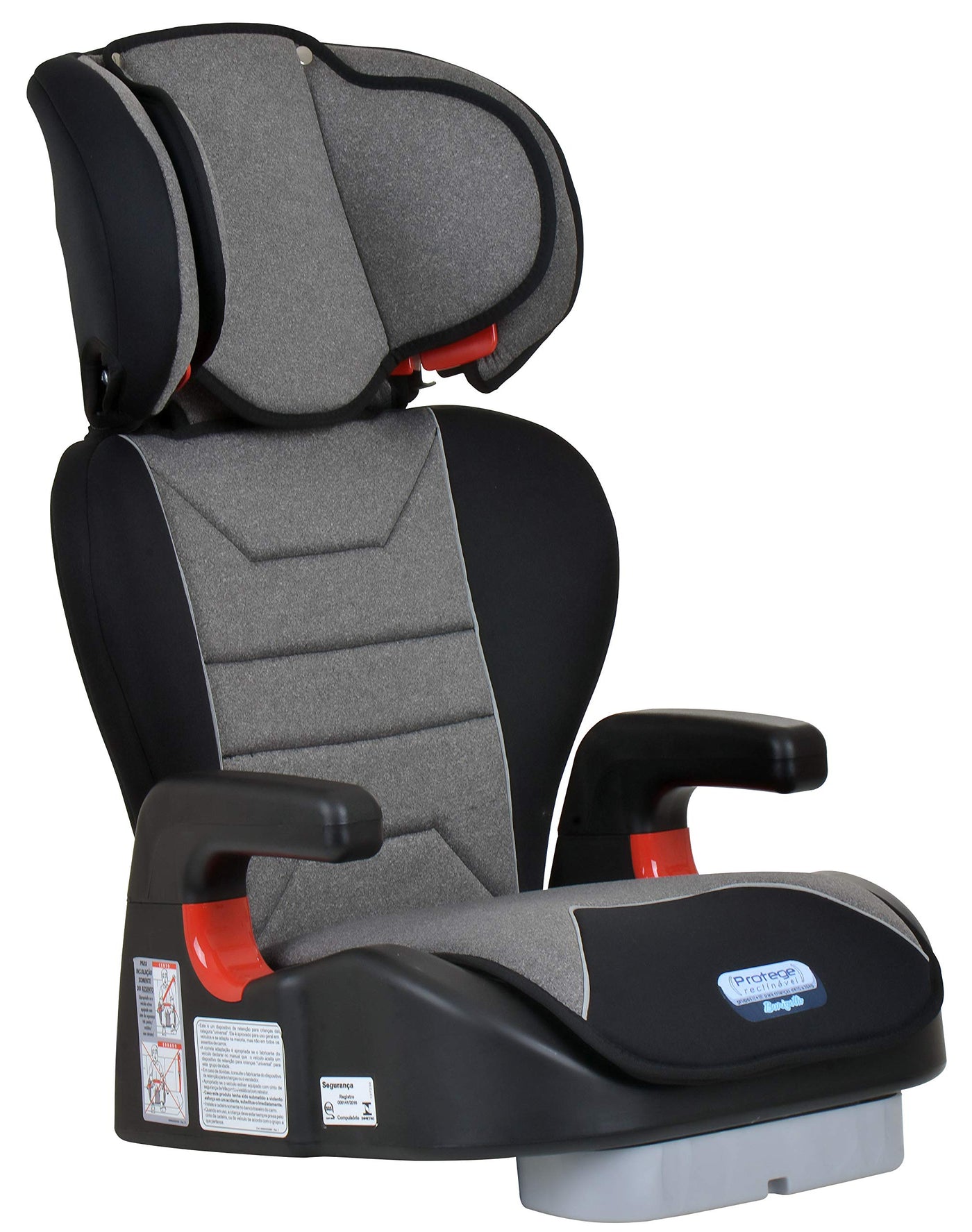 Burigotto Protege Reclinável Cadeira para Auto, Mesclado Cinza, 15-36 kg (Grupos 2 e 3)